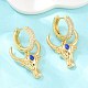 Brass Micro Pave Cubic Zirconia Dangle Hoop Earrings(EJEW-G471-46G)-1