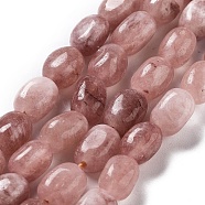 Dyed Natural Malaysia Jade Beads Strands, Oval, Indian Red, 8.5~11x7~8.5x7~8.5mm, Hole: 1mm, about 18pcs/strand, 7.28~7.48 inch(18.5~19cm)(G-P528-I07-01)