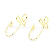 Brass Nose Rings, Nose Cuff Non Piercing, Clip on Nose Ring for Women Men, Golden, 19x12x8mm, Hole: 1.5mm(AJEW-F053-08G)