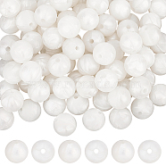 Food Grade Eco-Friendly Silicone Beads, Chewing Beads For Teethers, DIY Nursing Necklaces Making, Round, Snow, 12mm, Hole: 2mm(SIL-WH0010-10D)