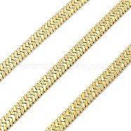Ion Plating(IP) 304 Stainless Steel Herringbone Chains, Soldered, with Spool, Golden, 6x1mm(CHS-E030-03G)