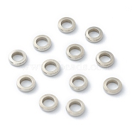 201 Stainless Steel Spacer Beads, Round Ring, Stainless Steel Color, 5x1mm, Hole: 3mm(STAS-B006-15P)