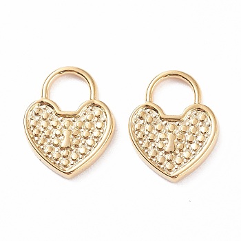 304 Stainless Steel Charms Cabochon Setting for Enamel, Heart, Golden, 13x10x1.5mm, Hole: 4x4.5mm