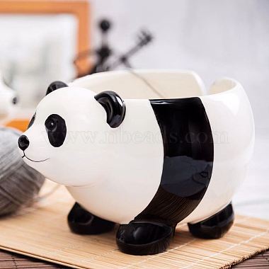 Hübscher handgefertigter Schüsselhalter aus Porzellangarn in Panda-Form(SENE-PW0022-05)-3