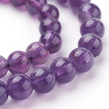 Chapelets de perles en améthyste naturelle(G-G099-6mm-1)-3