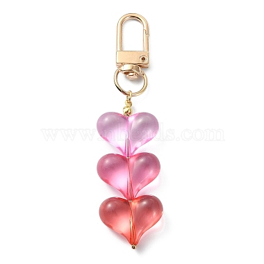 porte-clés pendentif coeur en acrylique transparent(KEYC-TA00014)-2