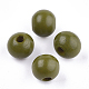 Painted Natural Wood Beads(WOOD-S049-05E)-1
