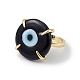 Lampwork Evil Eye Open Cuff Ring(RJEW-C051-01G-01)-2