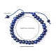 Adjustable Natural Lapis Lazuli Braided Bead Bracelets(BJEW-F369-A15)-3