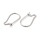 316 Surgical Stainless Steel Hoop Earrings Findings Kidney Ear Wires(X-STAS-E009-6)-2