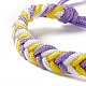 Polyester Wave Braided Cord Bracelet(BJEW-B065-01)-3