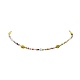 Glass Seed & Acrylic Smiling Face & Imitation Pearl Beaded Necklace for Women(NJEW-JN04292)-4