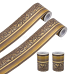 Copperplate Paper Self-Adhesive Sticker, Leaf, Goldenrod, 76.5mm(STIC-WH0074-010)