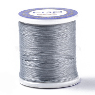 Nylon 66 Coated Beading Threads for Seed Beads, Dark Gray, 0.1mm, about 54.68 yards(50m)/roll(NWIR-R047-022)