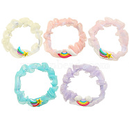 Colorful Fruit Hair Ties for Kids - Cute Elastic Hairbands with Bow and Beads.(ST9926912)