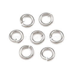 Tarnish Resistant 304 Stainless Steel Open Jump Rings, Saw Cut Round, Stainless Steel Color, 20 Gauge, 4x0.8mm, Inner Diameter: 2.4mm(STAS-N015-04-4x0.8mm)