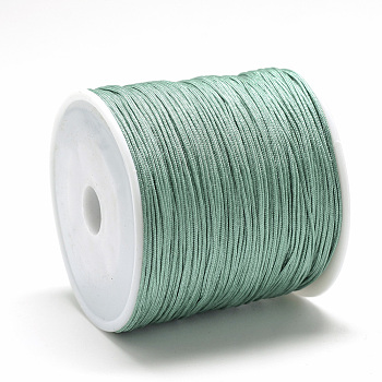 Nylon Thread, Chinese Knotting Cord, Cadet Blue, 0.8mm, about 109.36 yards(100m)/roll