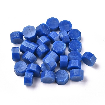 Sealing Wax Particles, for Retro Seal Stamp, Octagon, Royal Blue, 9mm, about 1500pcs/500g