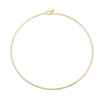 Rack Plating Brass Choker Necklaces, Lead Free & Cadmium Free, Long-Lasting Plated, Real 18K Gold Plated, Inner Diameter: 5.71 inch(14.5cm)