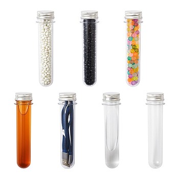 Clear Tube Plastic Bead Containers, with Lid, Clear, 15x3.7cm, 12pcs/box
