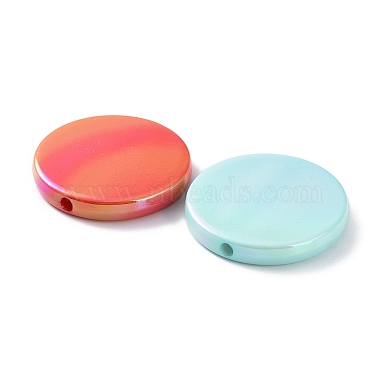 UV Plating Rainbow Iridescent Acrylic Beads(X-OACR-A029-17)-2