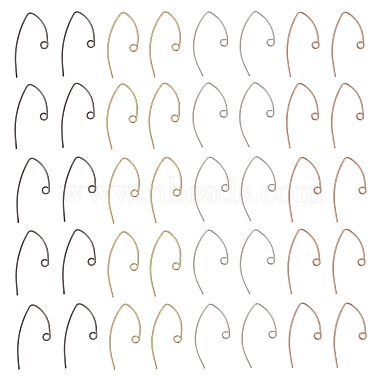 32Pcs 4 Colors Brass Earring Hooks(KK-LS0001-18)-3