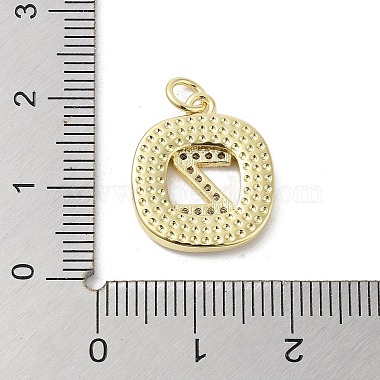 Rack Plating Brass Micro Pave Clear Cubic Zirconia Pendants(KK-E102-33G-Z)-3