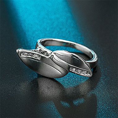 Beautiful Design Petal Alloy Rhinestone Rings(RJEW-AA00561-P-8)-3