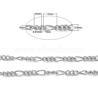 Platinum Plated Iron Figaro Chains Mother-Son Chains(X-CHSM005Y-N)-3