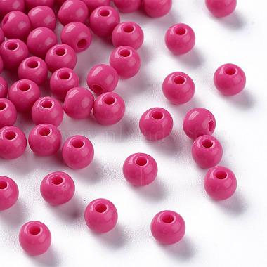 Camellia Round Acrylic Beads