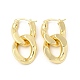 Boucles d'oreilles créoles ovales à double emboîtement en laiton pour femme(EJEW-E275-05G)-1