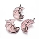 Natural Rose Quartz Tree of Life Wire Wrapped Pendants(G-L520-E01-R-NF)-1