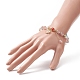 Dyed Heated Natural Carnelian & Strawberry Quartz Beaded Stretch Bracelet(BJEW-TA00249)-4