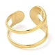 304 Stainless Steel Double Layer Open Cuff Ring for Women(RJEW-I098-27G)-2
