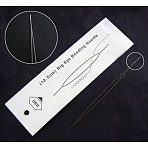 Iron Big Eye Beading Needles, Seed Bead Needle, Platinum, 100x0.3mm(X-ES001Y-10cm-1)