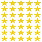 5Pcs Computerized Embroidery Cloth Iron on/Sew on Patches, Applique DIY Costume Accessory, Star, Gold, 3x3cm, 5pcs/set(DIY-LP0001-13A)