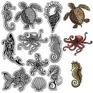 Custom PVC Plastic Clear Stamps, for DIY Scrapbooking, Photo Album Decorative, Cards Making, Stamp Sheets, Film Frame, Sea Horse, 160x110x3mm(DIY-WH0439-0257)