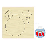 Wood Cutting Dies, with Steel, for DIY Scrapbooking/Photo Album, Decorative Embossing DIY Paper Card, Christmas Bell Pattern, 15x15cm(DIY-WH0178-080)