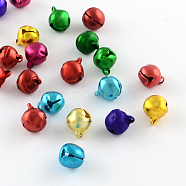 Aluminum Bell Charms, Mixed Color, 9x8x7mm, Hole: 1.5mm(X-FIND-Q039-01A)