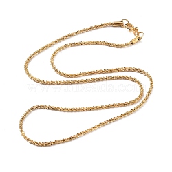 304 Stainless Steel Chain Necklaces, Jewely for Unisex, Real 18K Gold Plated, 20.16 inch(51.2cm)(NJEW-Q335-14G)
