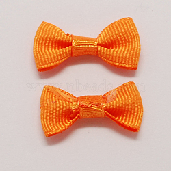 Handmade Woven Costume Accessories, Bowknot & Hair Bows, Dark Orange, 25~30x15~16x5mm(WOVE-QZ02-19)