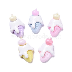 Opaque Cute Resin Decoden Cabochons, Imitation Food, Ice Cream, 16x9.5x7mm(RESI-B024-01B)