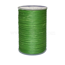 Waxed Polyester Cord, 3-Ply, Lime Green, 0.45mm, about 59.05 yards(54m)/roll(YC-E006-0.45mm-A24)