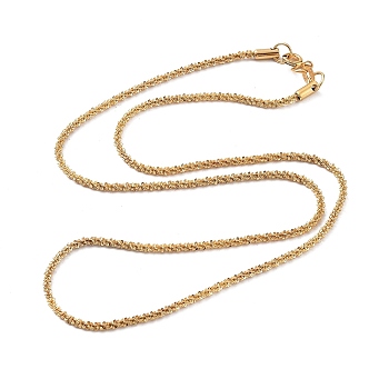 304 Stainless Steel Chain Necklaces, Jewely for Unisex, Real 18K Gold Plated, 20.16 inch(51.2cm)