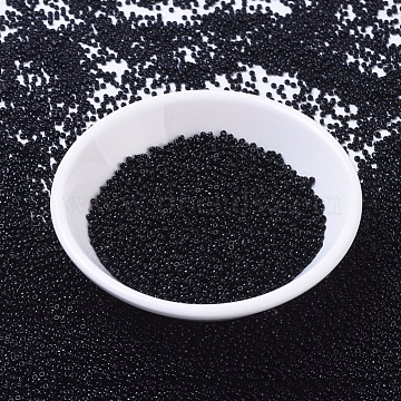 MIYUKI Round Rocailles Beads, Japanese Seed Beads, 11/0, (RR401) Black, 11/0, 2x1.3mm, Hole: 0.8mm, about 5500pcs/50g(SEED-X0054-RR0401)