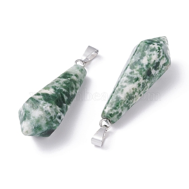 Natural & Synthetic Mixed Stone Pointed Pendants(G-I314-02P)-3