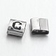 Tarnish Resistant Letter Style 201 Stainless Steel Square Slide Charms(STAS-L132-20)-1