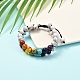 Round Synthetic Howlite & Mixed Stone Braided Bead Bracelet for Girl Wome(X1-BJEW-JB06961-02)-2