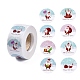8 Patterns Santa Claus Round Dot Self Adhesive Paper Stickers Roll(DIY-A042-01J)-1