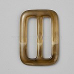 Resin Tri-Glide Adjuster Buckles, For Webbing, Strapping Bags, Garment Accessories, Rectangle, Saddle Brown, 47x33x3mm, Hole: 34.5x8.5mm(FIND-WH20005-30E-05)